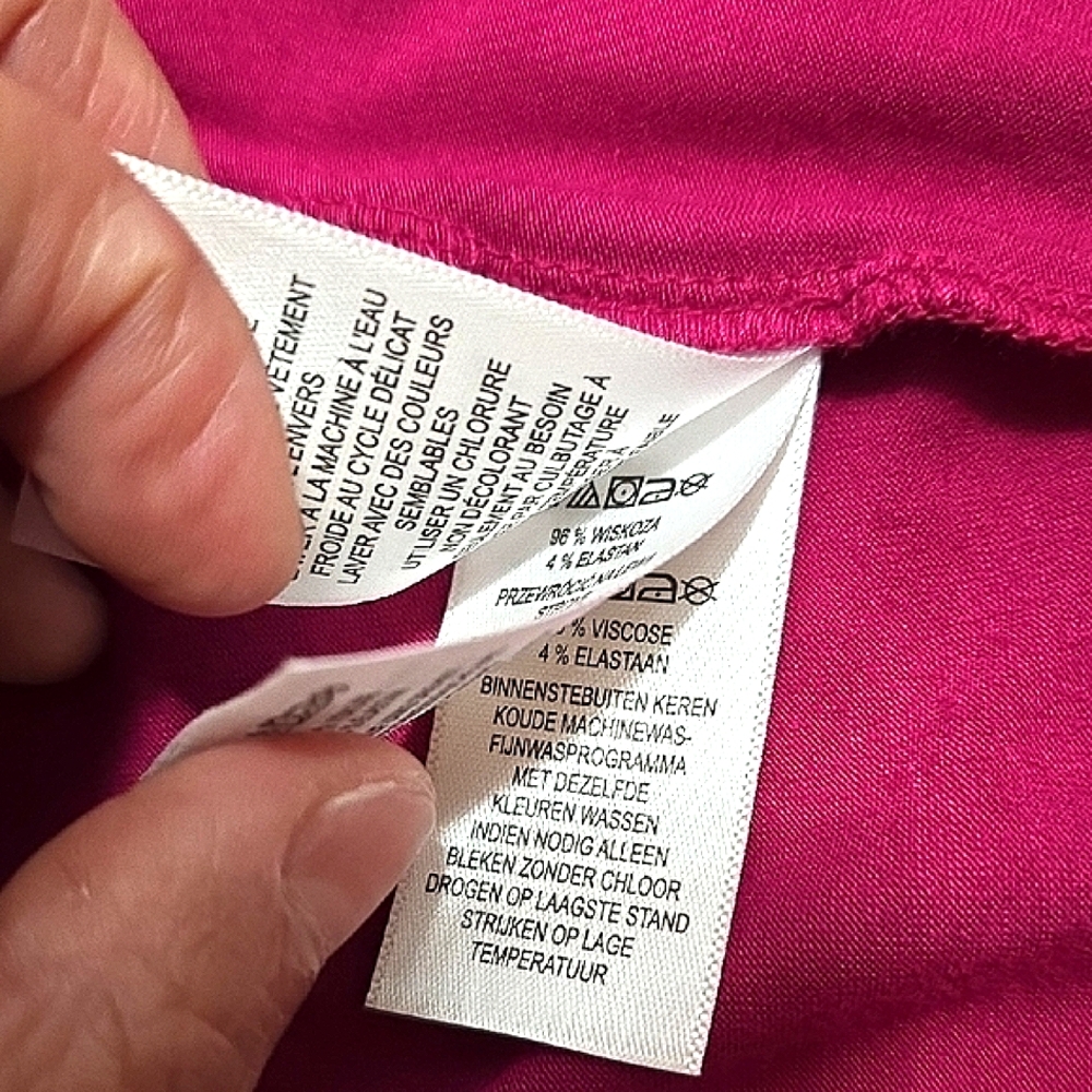 Tahari Pink Boxy Relaxed Short Sleeve Tee NWOT - Picture 7 of 7